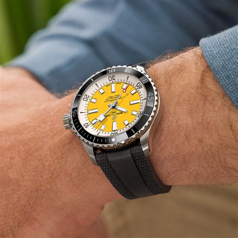 breitling superocean professional yellow dial|breitling superocean 42 review.